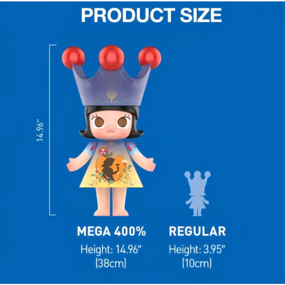 Authentic POPMART Mega Royal Molly Snow White - Picture 4 of 5